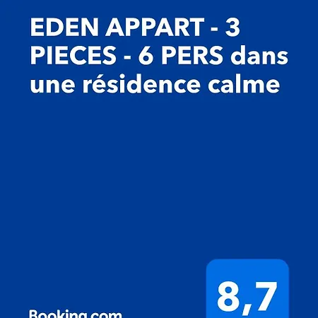 Apartmán Eden - 3 Pieces - 6 Pers Dans Calme
